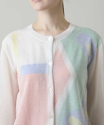 幾何柄シアーカーディガン ／洗える | TRUNK HIROKO KOSHINO (Women