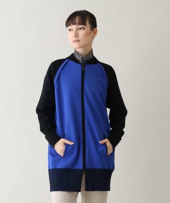 バイカラーリブアクセントニットコート／洗える | TRUNK HIROKO