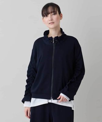 ドロストギャザーリブニットブルゾン ／日本製／洗える | TRUNK HIROKO