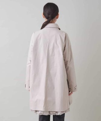 レイヤード風デザインタフタコート／洗える | TRUNK HIROKO
