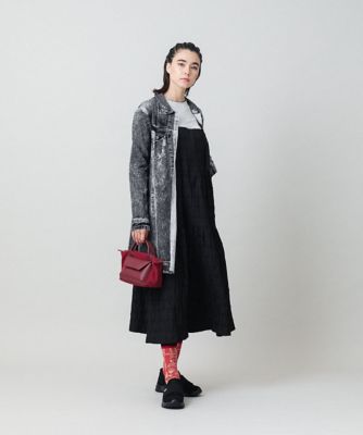 【のんのん】ヒロココシノオム ロングコート 黒 大きいサイズ カシミヤ デニムプリモーディアルロングコート／日本製／洗える | TRUNK HIROKO