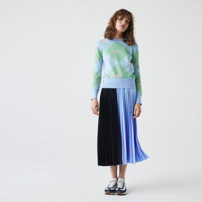 LACOSTE L！VEビッグチェックモノグラムニット
