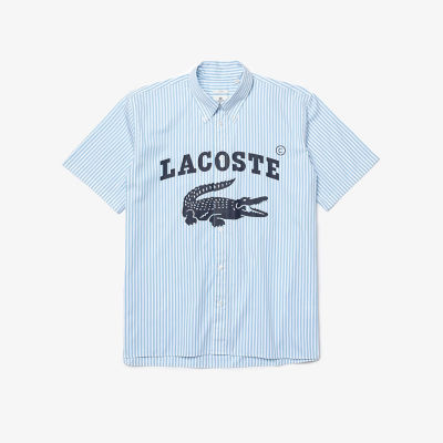 ＜LACOSTE＞ラコステライブ　ビッグプリントストライプシャツ