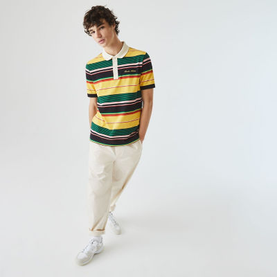 ＬＡＣＯＳＴＥ　Ｌ！ＶＥマルチボーダーポロシャツ