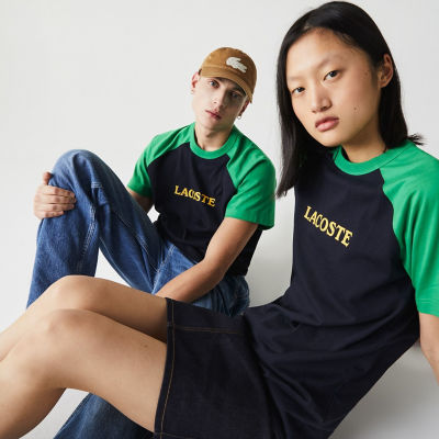 ＜LACOSTE＞ＬＡＣＯＳＴＥ　Ｌ！ＶＥ配色ラグランスリーブＴシャツ