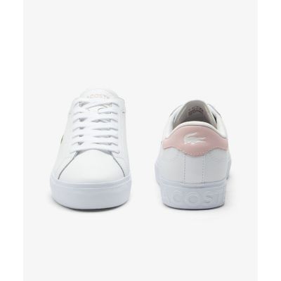 LACOSTE ラコステ スニーカー ホワイト ピンク レディース22.5センチ レディース POWERCOURT GRPH 225 1 SFA