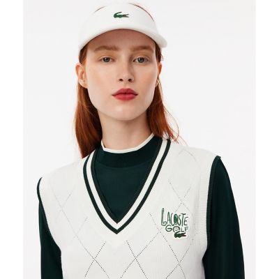 ＵＶカット　ＵＰＦ５０　アーガイルジャカードゴルフニットベスト