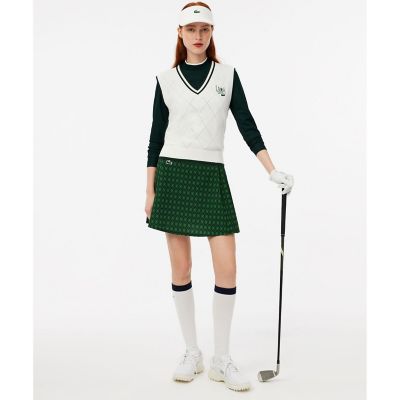 ＵＶカット　ＵＰＦ５０　アーガイルジャカードゴルフニットベスト