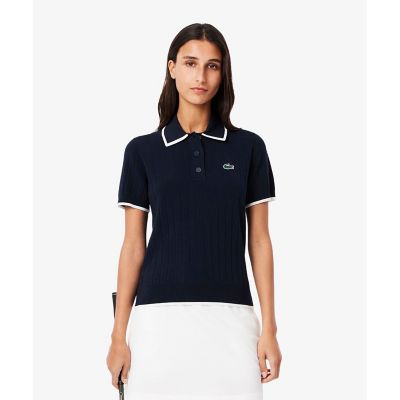 LACOSTE/ラコステ エッジ配色ゴルフニットポロシャツ