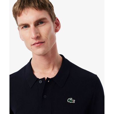 ＜LACOSTE＞レーヨン混　ワントーンゴルフポロニット