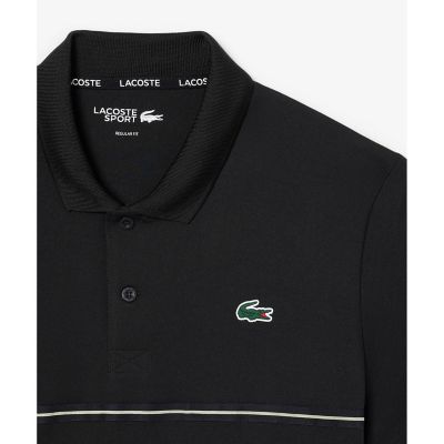 LACOSTE SPORT ブラック ポロシャツ ウルトラドライ LACOSTE（ラコステ） ポロシャツ ウルトラドライ鹿の子地ポロシャツ