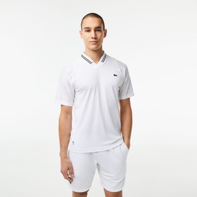 ＜三越伊勢丹/公式＞【SALE】LACOSTE/ラコステ 『ダニール・メドベージェフ』スキッパーネックポロシャツ ホワイト スポーツウェア【三越伊勢丹/公式】