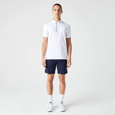 ＜LACOSTE＞リブニットカラークロックゴルフポロシャツ