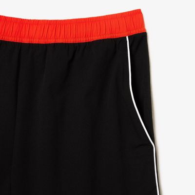 ウェスト配色ストレッチテニスショーツ