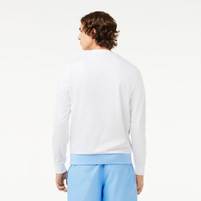 Lacoste ホワイト クルーネック トレーナー 楽天市場】ラコステ スウェット クルーネック メンズ LACOSTE L