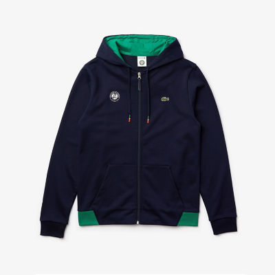 ＜LACOSTE＞『ＲＯＬＡＮＤ　ＧＡＲＲＯＳ』シリーズ　ボタニカルデザインジップスウェットジャケット