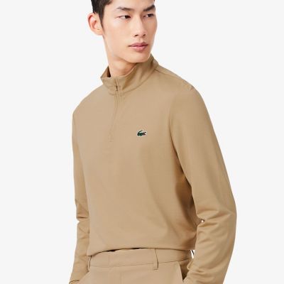 新品　RUFFLOG ゴルフ ハーフジップシャツ ベージュ M ウルトラドライ ストレッチハーフジップゴルフシャツ | LACOSTE