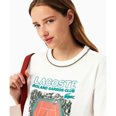 クロップド丈　ローラン・ギャロスコラボ　グラフィックプリント　半袖Ｔシャツ