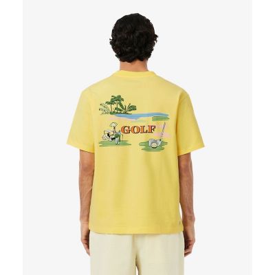 ゴルフグラフィックバックプリントウルトラドライTシャツ | LACOSTE