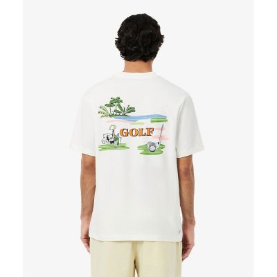 ゴルフグラフィックバックプリントウルトラドライTシャツ | LACOSTE
