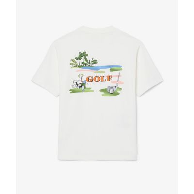 ゴルフグラフィックバックプリントウルトラドライTシャツ | LACOSTE