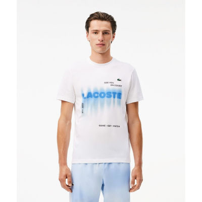 ＜LACOSTE＞吸水速乾『ダニール・メドベージェフ』ネームグラフィックＴシャツ