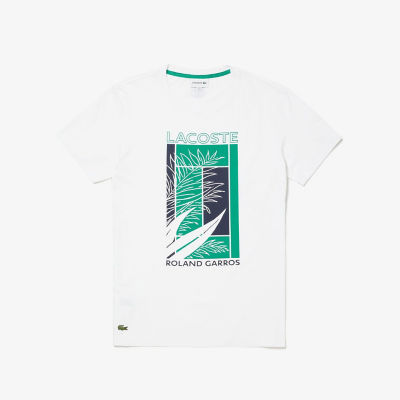 ＜LACOSTE＞『ＲＯＬＡＮＤ　ＧＡＲＲＯＳ』シリーズ　ボタニカルグラフィックプリントＴシャツ