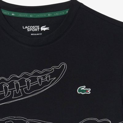 極美品 ラコステ コミックワニ 総柄 ナイロンジャケット＆パンツ セットアップ オーバーサイズワニグラフィックウルトラドライTシャツ | LACOSTE