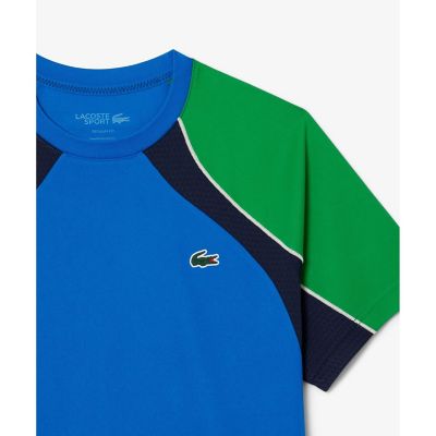 配色パネルテニスＴシャツ