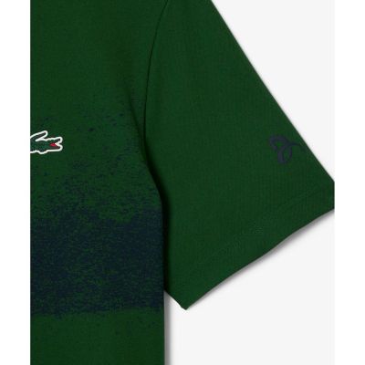 ＵＰＦ５０　ＵＶカット『ジョコビッチ』コートラインウルトラドライ鹿の子地Ｔシャツ