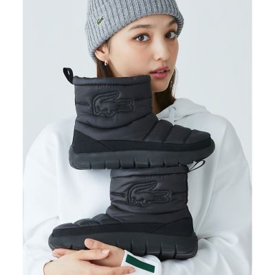 ＜LACOSTE＞ウィメンズ　ＳＥＲＶＥ　ＳＬＩＰＰＥＲ　ＭＩＤ　２２４１ＣＦＡ　／　中綿キルティング　ウィンタースノーブーツ
