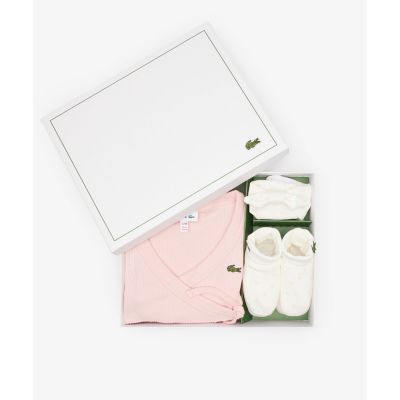 LACOSTE/ラコステ サイドリボンカーディガンベビーパジャマギフトセット