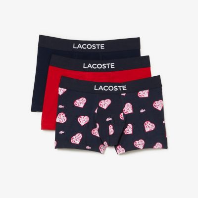 ＜三越伊勢丹/公式＞ LACOSTE/ラコステ ストレッチコットントランクショーツ3パック ネイビー*レッド パンツ・ショーツ【三越伊勢丹/公式】