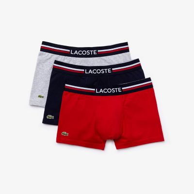 LACOSTE/ラコステ トリコロールボーダー3パックボクサーパンツ