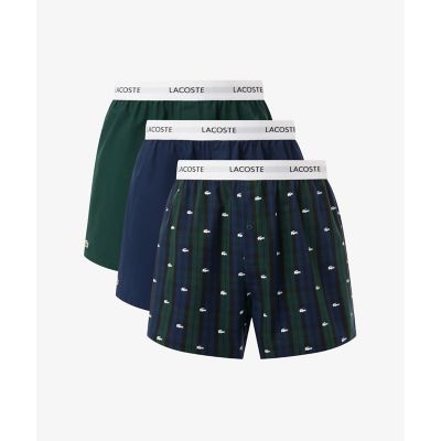 ＜LACOSTE＞コットンポプリン３パック　トランクスパンツ