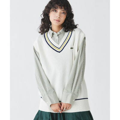 ＜LACOSTE＞コットンポリニットチルデンベスト