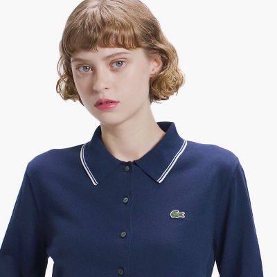 配色ラインディテールニットポロカーディガン | LACOSTE/ラコステ