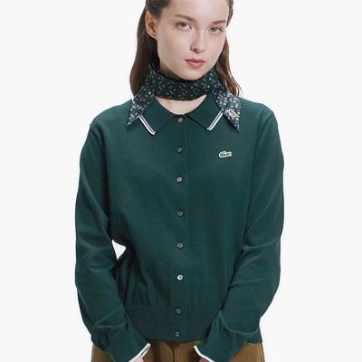 配色ラインディテールニットポロカーディガン | LACOSTE/ラコステ