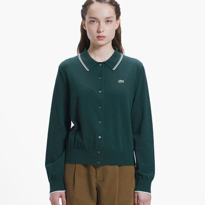 配色ラインディテールニットポロカーディガン | LACOSTE/ラコステ
