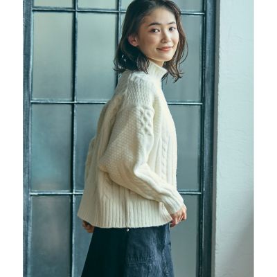 パッチワークエフェクト ウールニットハイネックセーター | LACOSTE