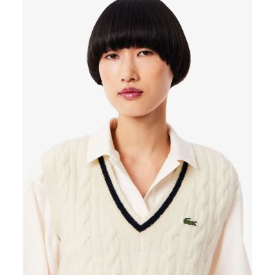 ウール×ナイロン エッセンシャル チルデンニットベスト | LACOSTE