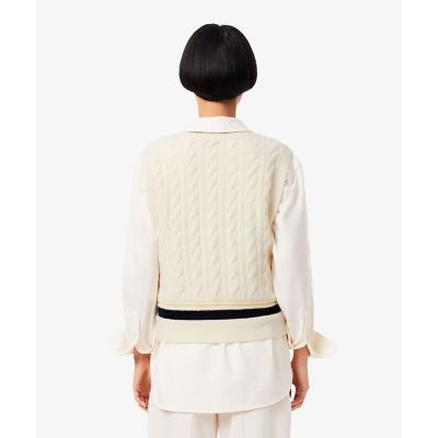 ウール×ナイロン エッセンシャル チルデンニットベスト | LACOSTE 