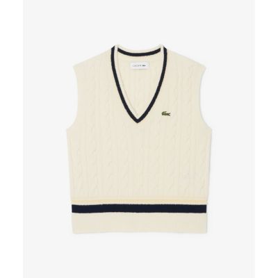 ウール×ナイロン エッセンシャル チルデンニットベスト | LACOSTE