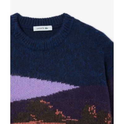 ランドスケープジャカードアルパカブレンドニットセーター | LACOSTE