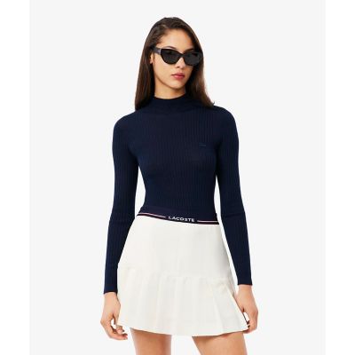 ＜LACOSTE＞３Ｄニッティングハイネック　メリノウール　ハイゲージニットセーター