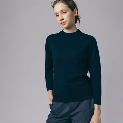 ウォッシャブルウールモックネックニットセーター | ファッション・服 