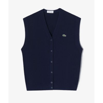 ＜LACOSTE＞オーガニックコットン　ワンポイントロゴ　スリーブレスベスト