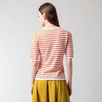 ＵＶカット　吸水速乾　ウォッシャブル　ＣＯＯＬＭＡＸ　クールマックス　ボーダーニット半袖Ｔシャツ