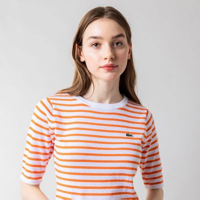 ＵＶカット　吸水速乾　ウォッシャブル　ＣＯＯＬＭＡＸ　クールマックス　ボーダーニット半袖Ｔシャツ