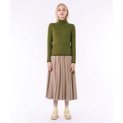 スリムフィット　ウール　ウォッシャブル　タートルネックセーター